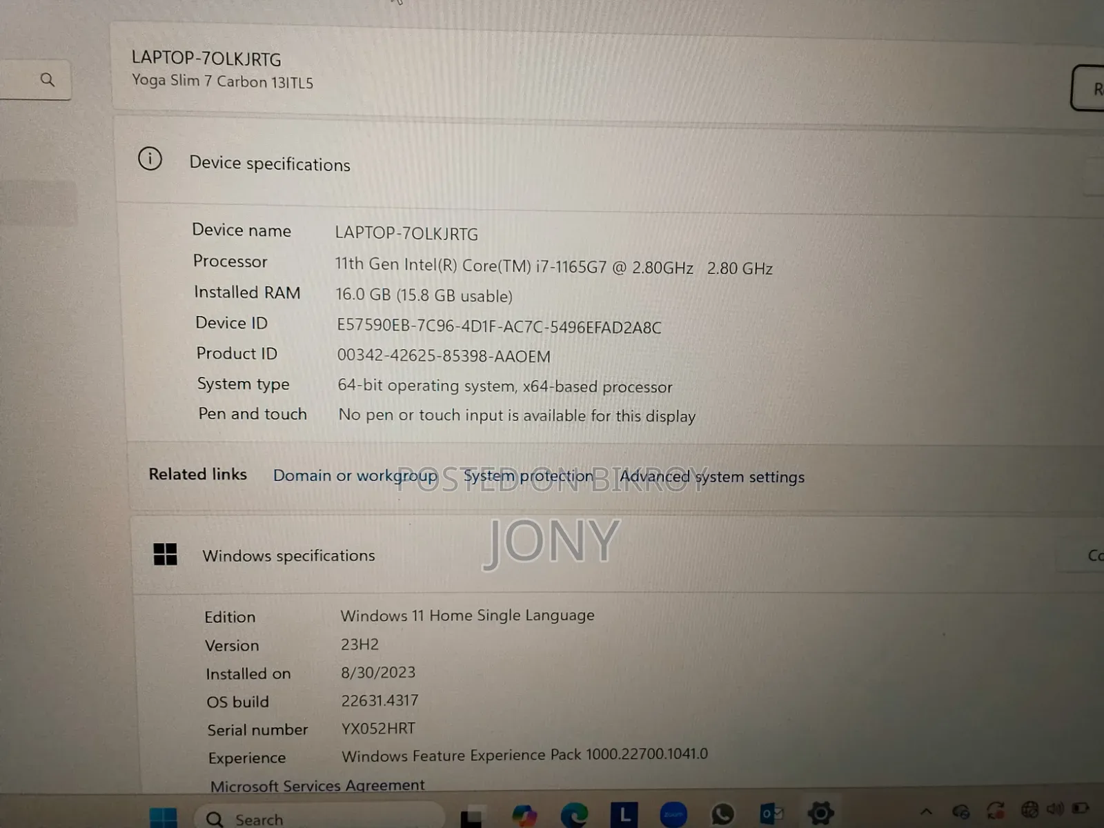 Laptop Lenovo Yoga 7i 16GB Intel Core i7 SSD 1TB