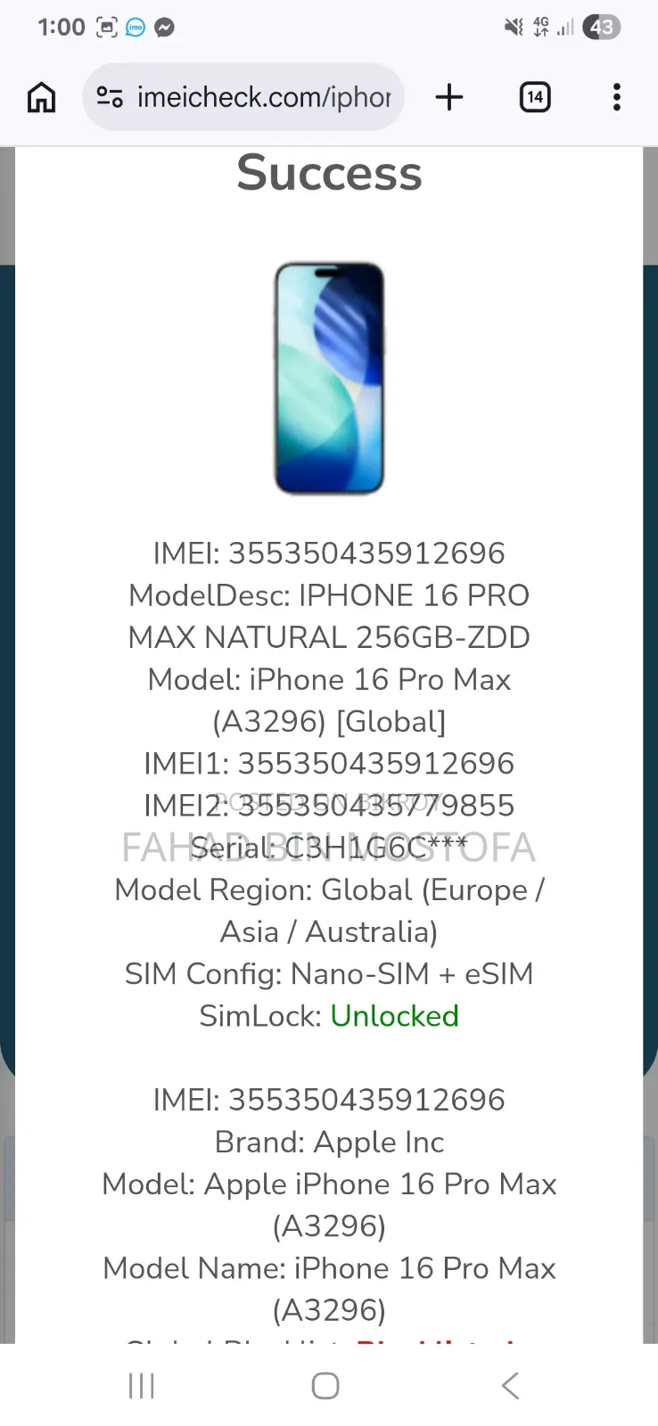 Apple iPhone 16 Pro Max 512 GB Silver