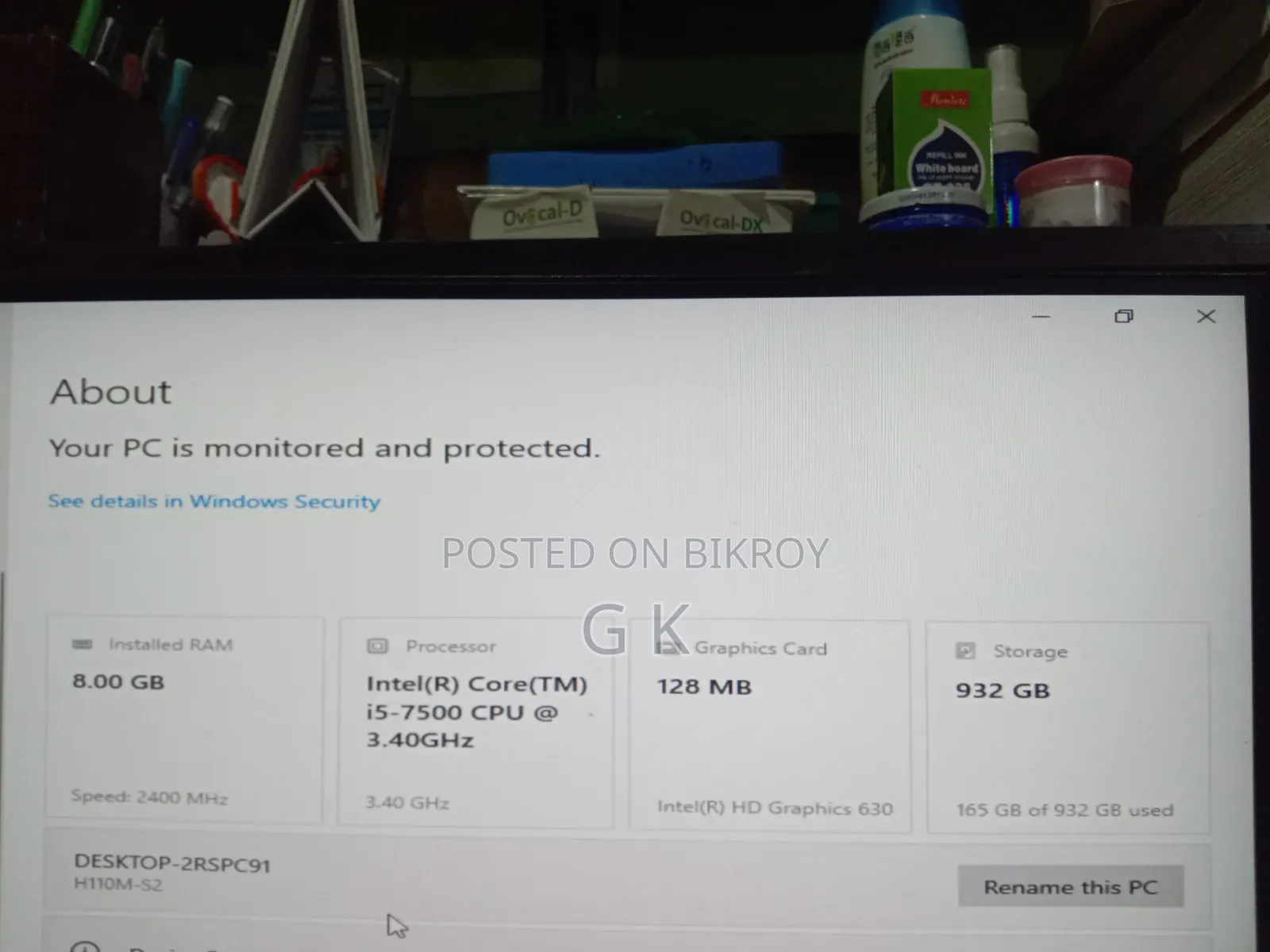 Desktop Computer 8GB Intel Core i5 HDD+SSD 1TB