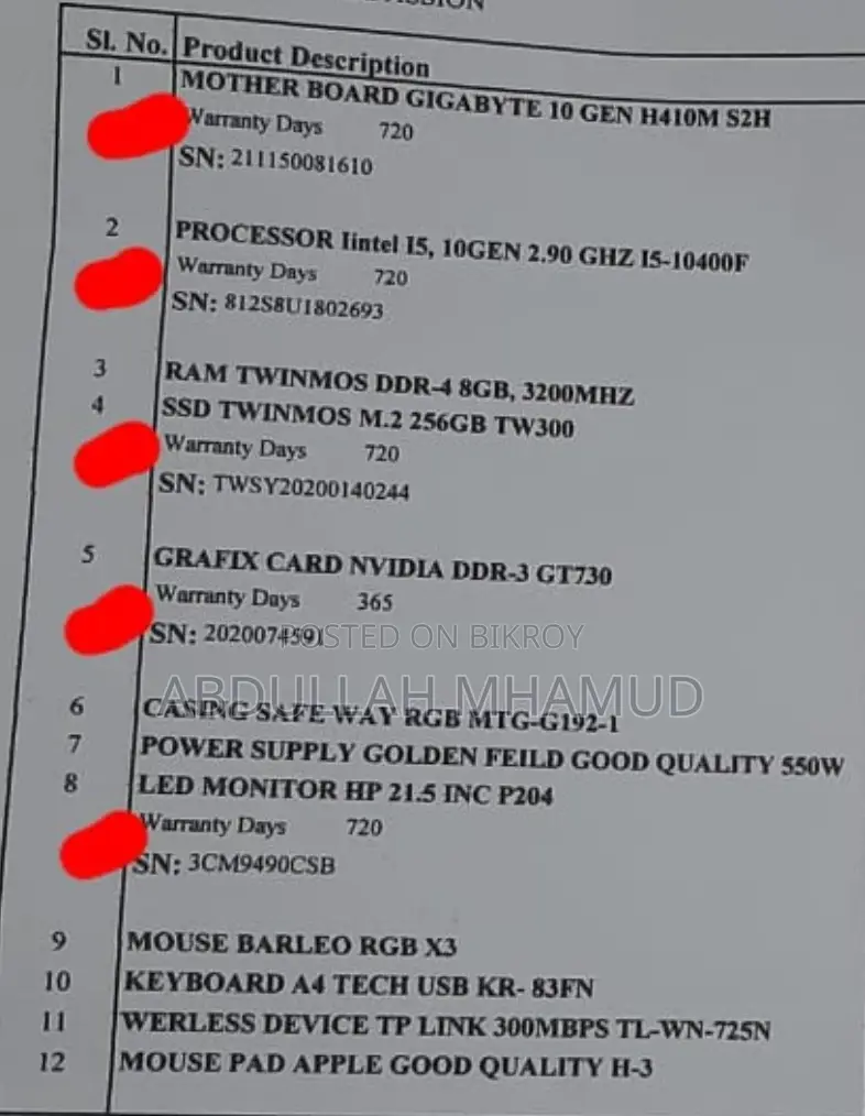 Desktop Computer 8GB Intel Core i5 SSD 256GB