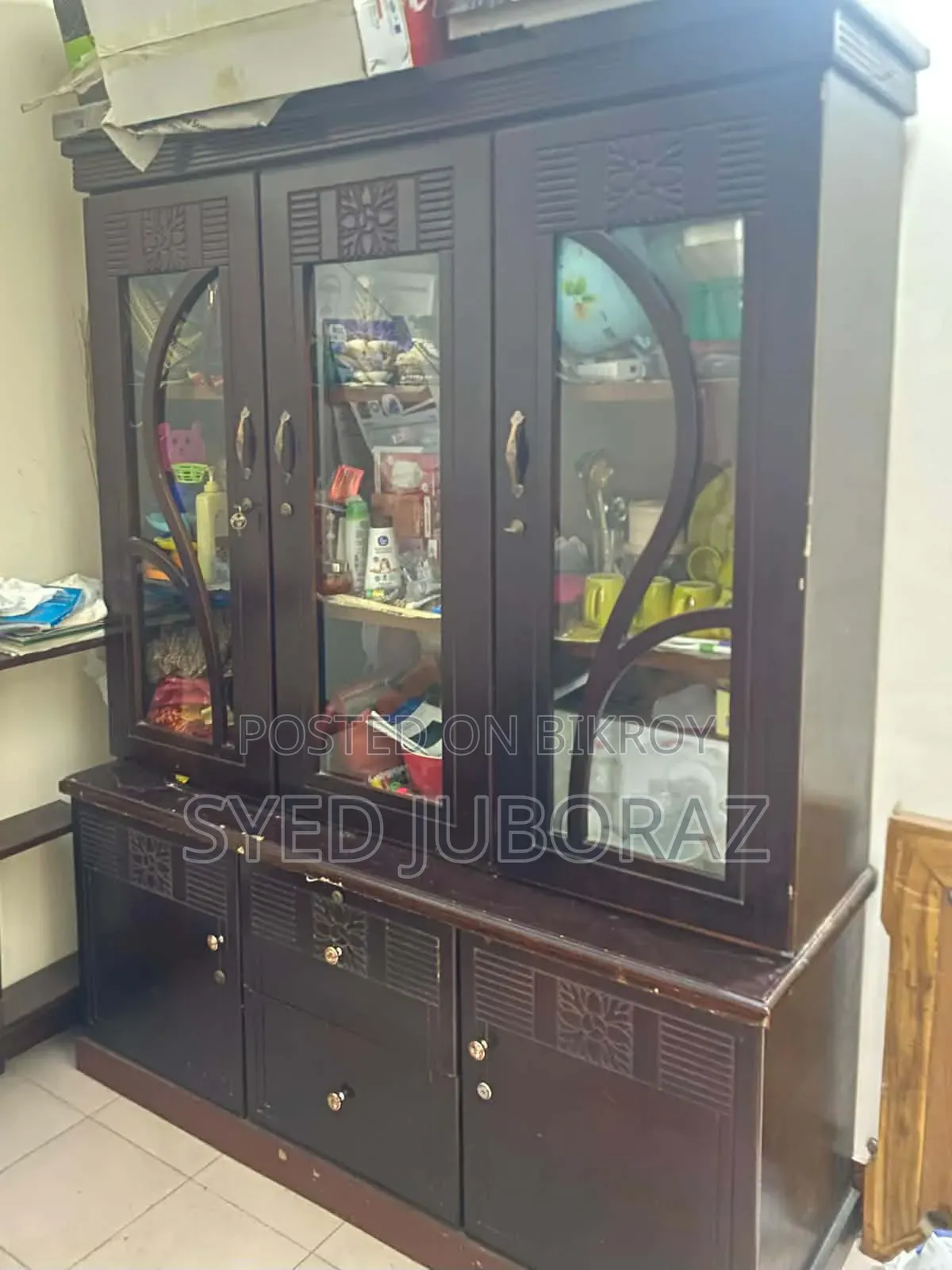 Table, Chair, Showcase