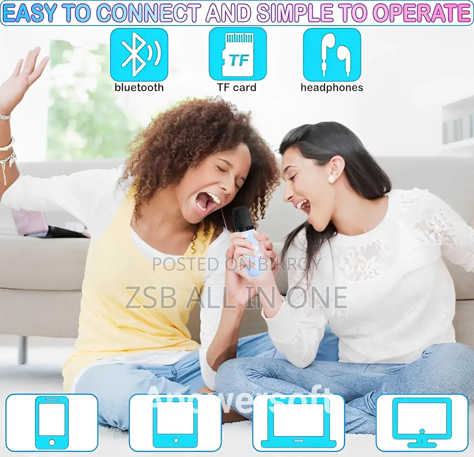 Wireless Karaoke Speaker With Wireless Microphone