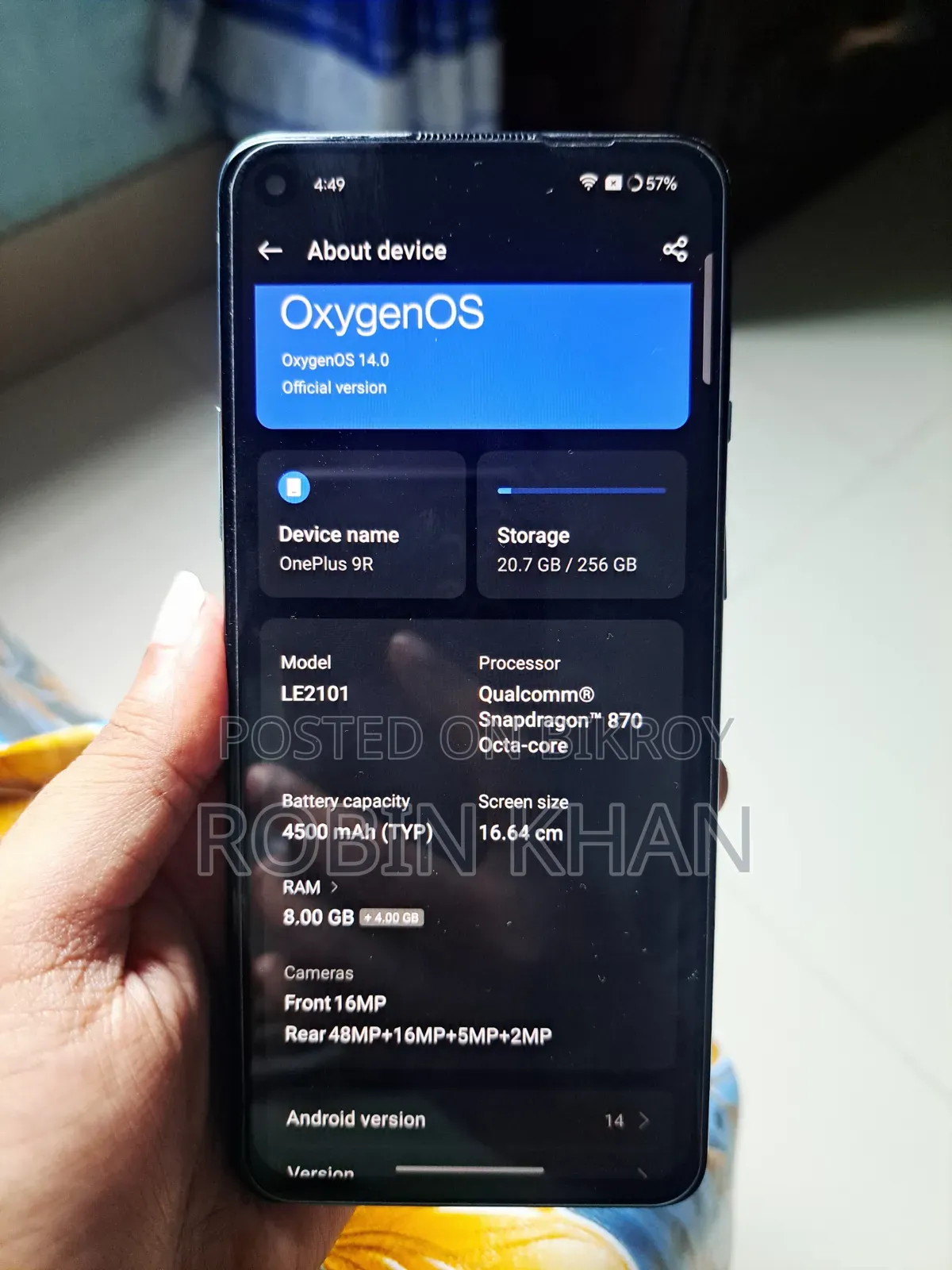 OnePlus 9R 256 GB Blue