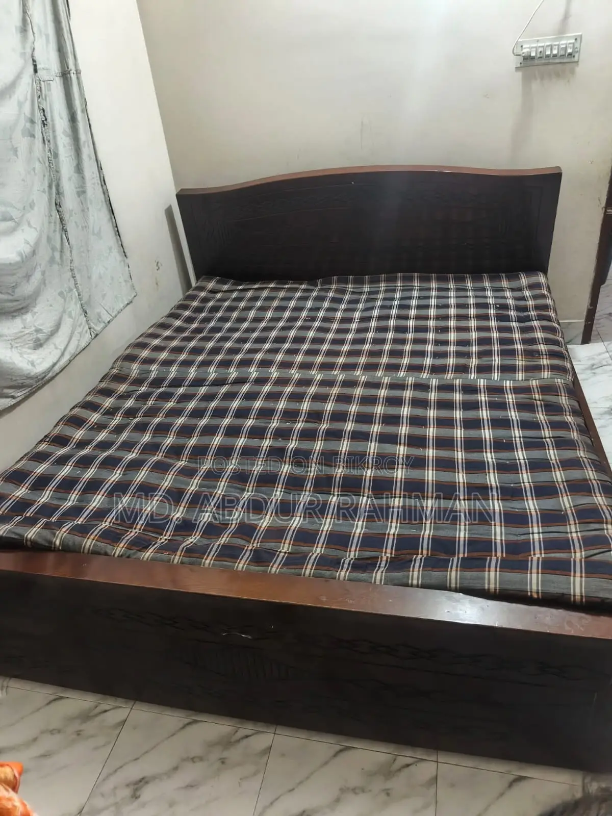 Malaysian Wood Bed With Mattress