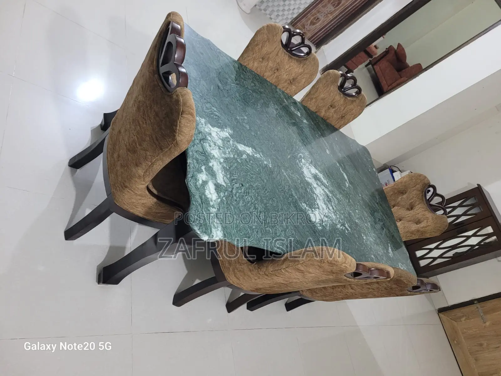 Marble Top Dining Table Up for Sale