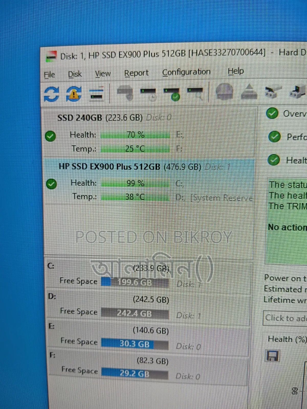 HP Ex900 Plus 512 Gb Nvme SSD