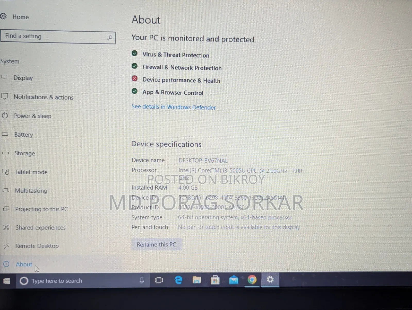 Laptop Lenovo IdeaPad 100 8GB Intel Core I3 SSD 128GB