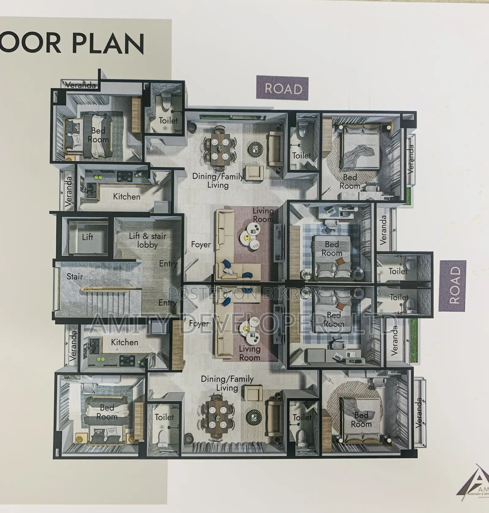 3 Bedroom Apartment in Amity Apartment &, Kotwali for sale