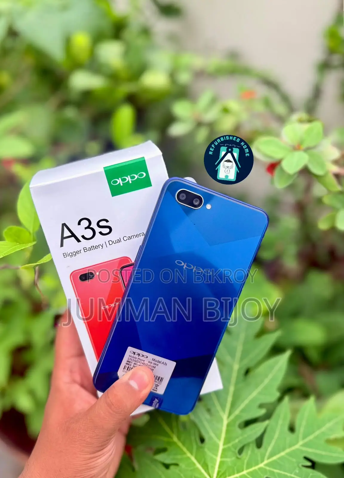 নতুন অপ্পো এ৩এস ৬৪ জিবি নীল
