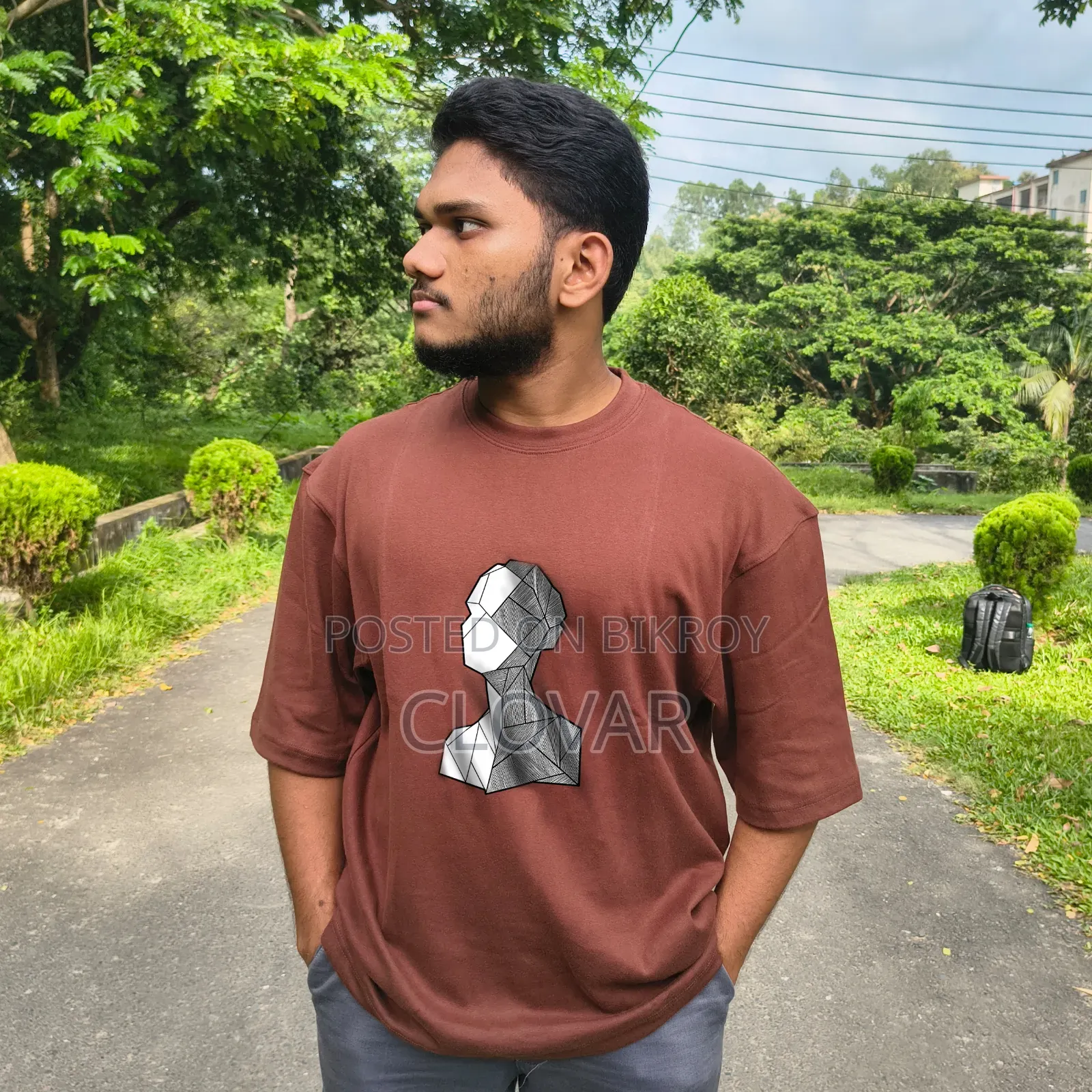 প্রিমিয়াম ২২০ জিএসএম প্রিন্টেড ড্রপ শোল্ডার টি-শার্ট