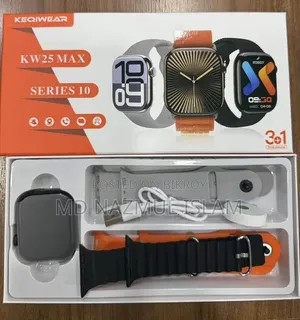 Keqiwear KW25 Max Smart Watch With 3 Pairs of Straps