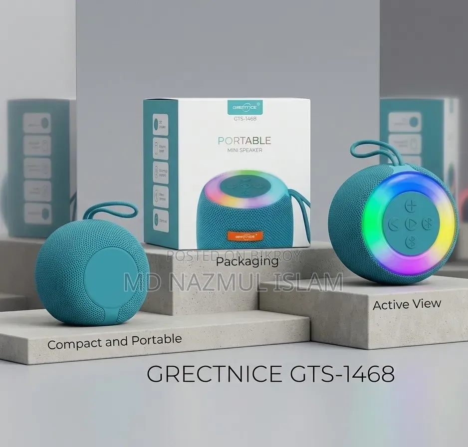 GREATNICE GTS-1468 Wireless Portable Bluetooth Speaker With RGB Light