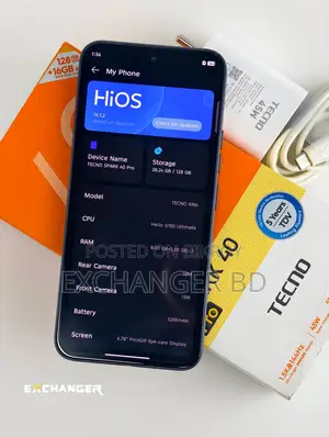 টেকনো স্পার্ক ৪০ প্রো ১২৮ জিবি ব্লু