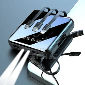 Smart Fast Charge Power Bank (10000mAh, Multi Cable Built-In)