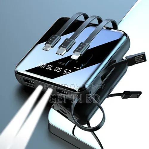 Smart Fast Charge Power Bank (10000mAh, Multi Cable Built-In)