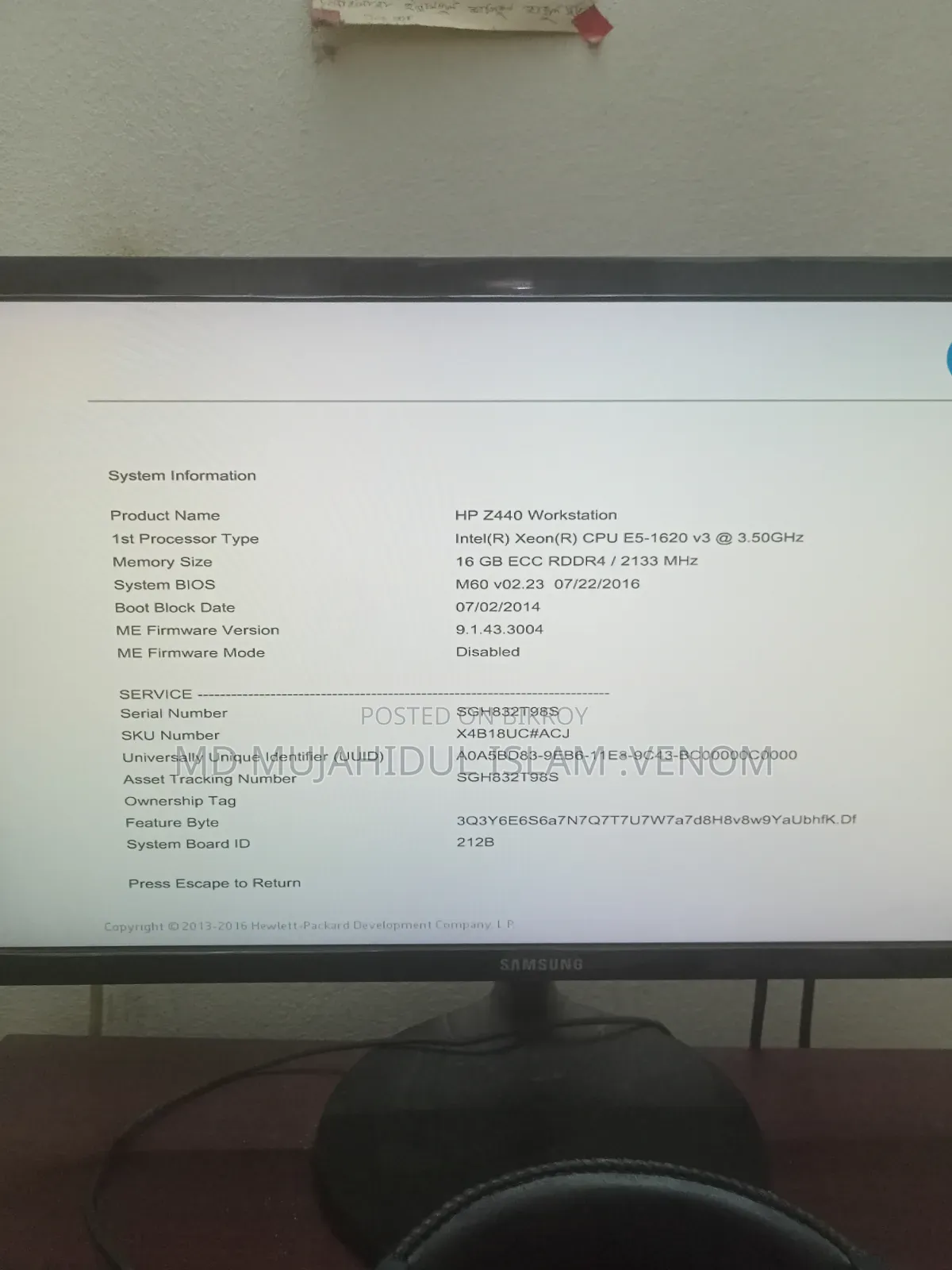 Desktop Computer HP Z440 16GB Intel Xeon HDD+SSD 6T