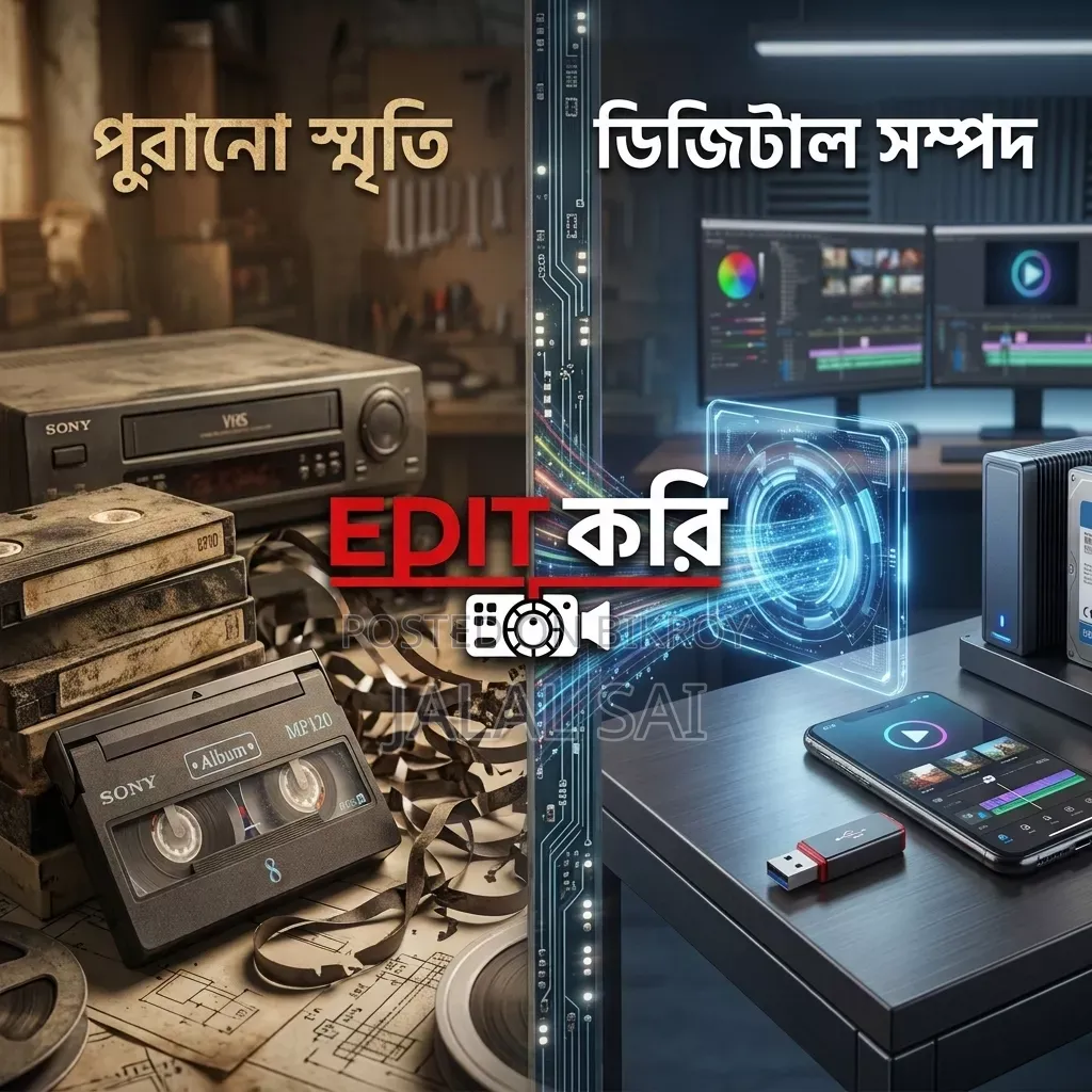 পুরোনো যেকোনো ভিডিও ক্যাসেট থেকে,মোবাইলে ভিডিও কনভার্ট সার্ভিস