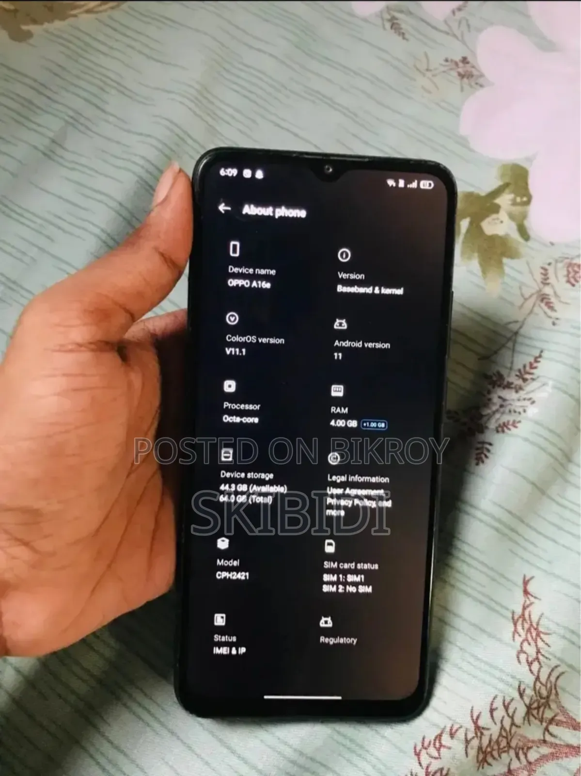 Oppo A16 64 GB Black