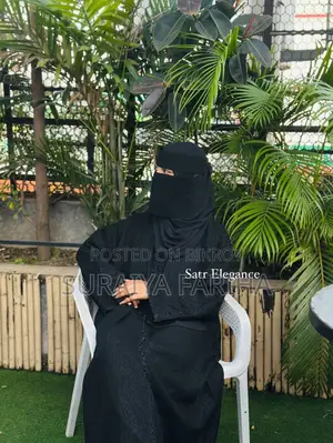 অরজিনাল দুবাই জ্যাকেট প্রিন্ট প্রিমিয়াম ব্ল্যাক আবায়া