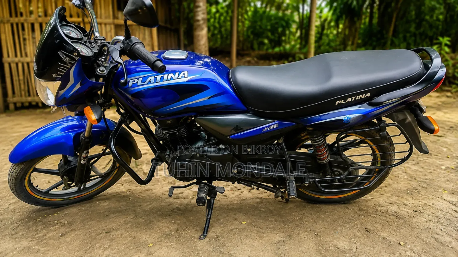 বাজাজ প্লাটিনা ১০০ ২০১৭ নীল