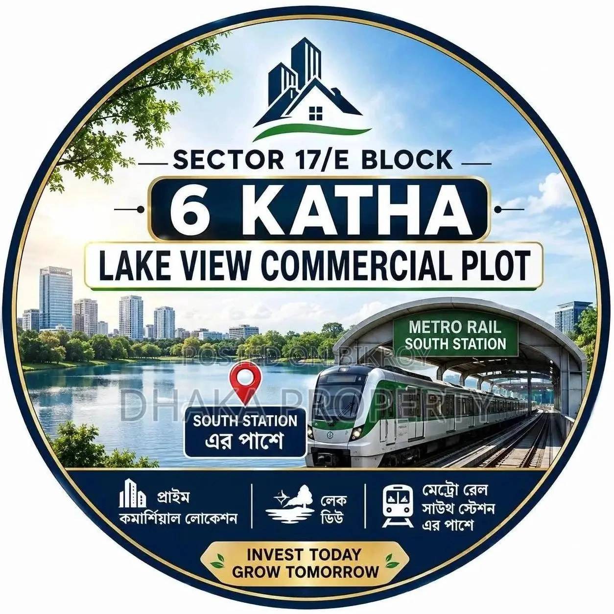 110ft Road 6 Katha Lake View North at Sector-17/E