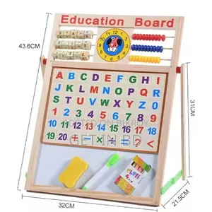 Educational Learning Multipurpose Double-Sided Magnetic Wooden Writing
