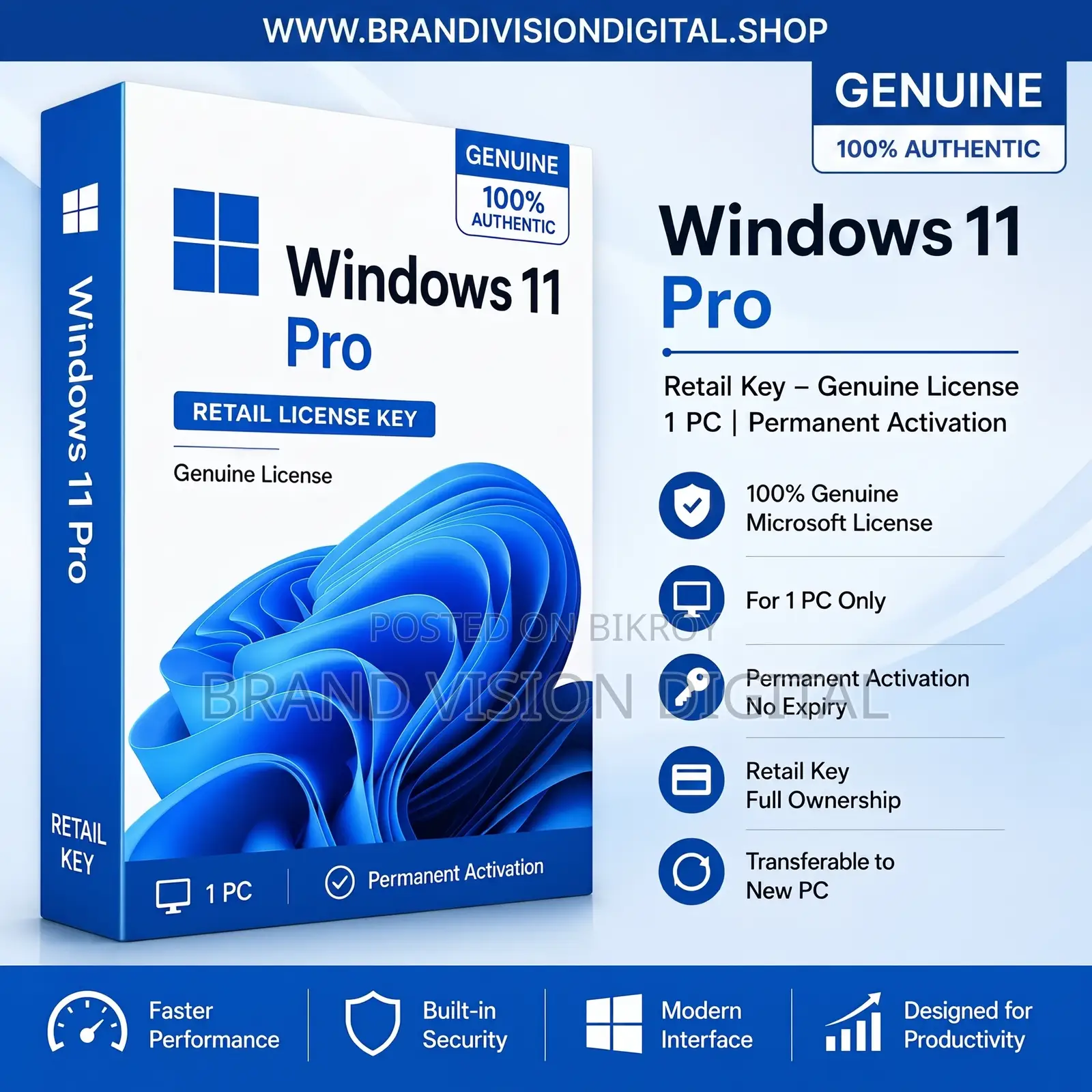 Windows 11 Pro Retail Key – Genuine License | 1 PC
