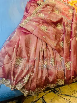 গর্জিয়াস অর্গানজা পার্টি শাড়ি উইথ ব্লাউজ পিস