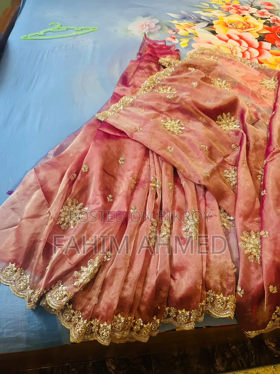 গর্জিয়াস অর্গানজা পার্টি শাড়ি উইথ ব্লাউজ পিস