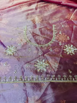 গর্জিয়াস অর্গানজা পার্টি শাড়ি উইথ ব্লাউজ পিস
