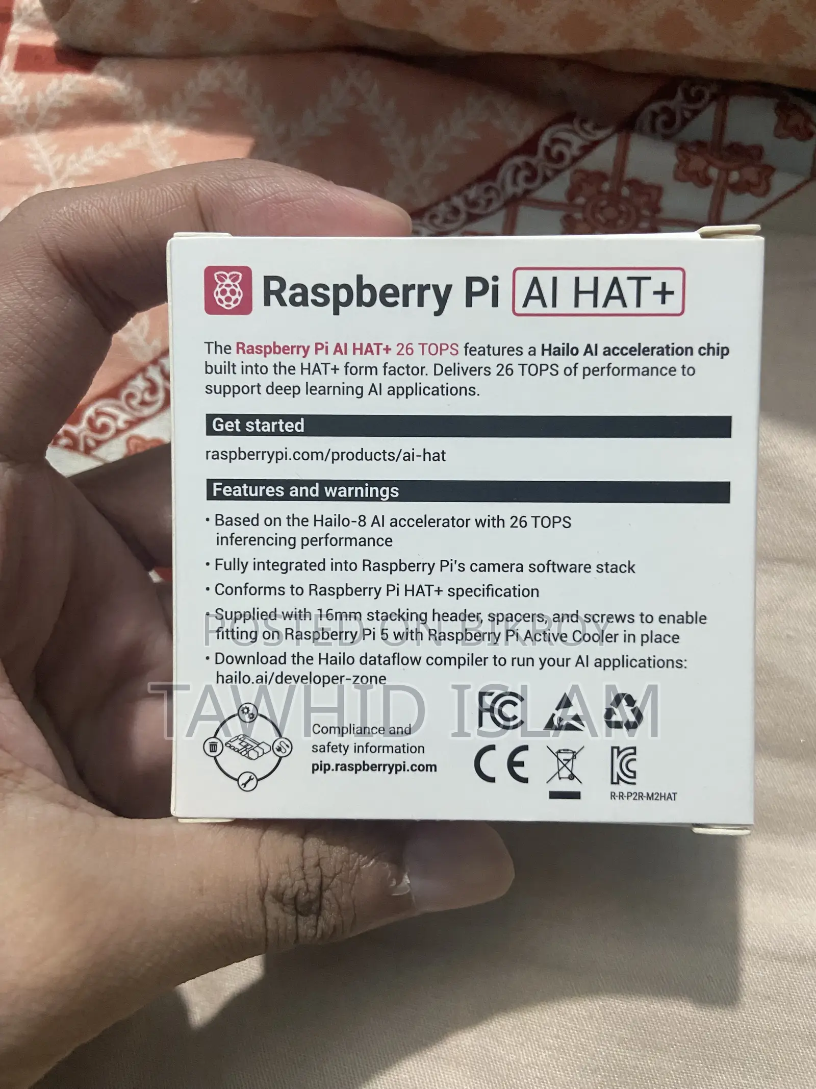 Raspberry Pi 5 AI HAT 26 TOPS