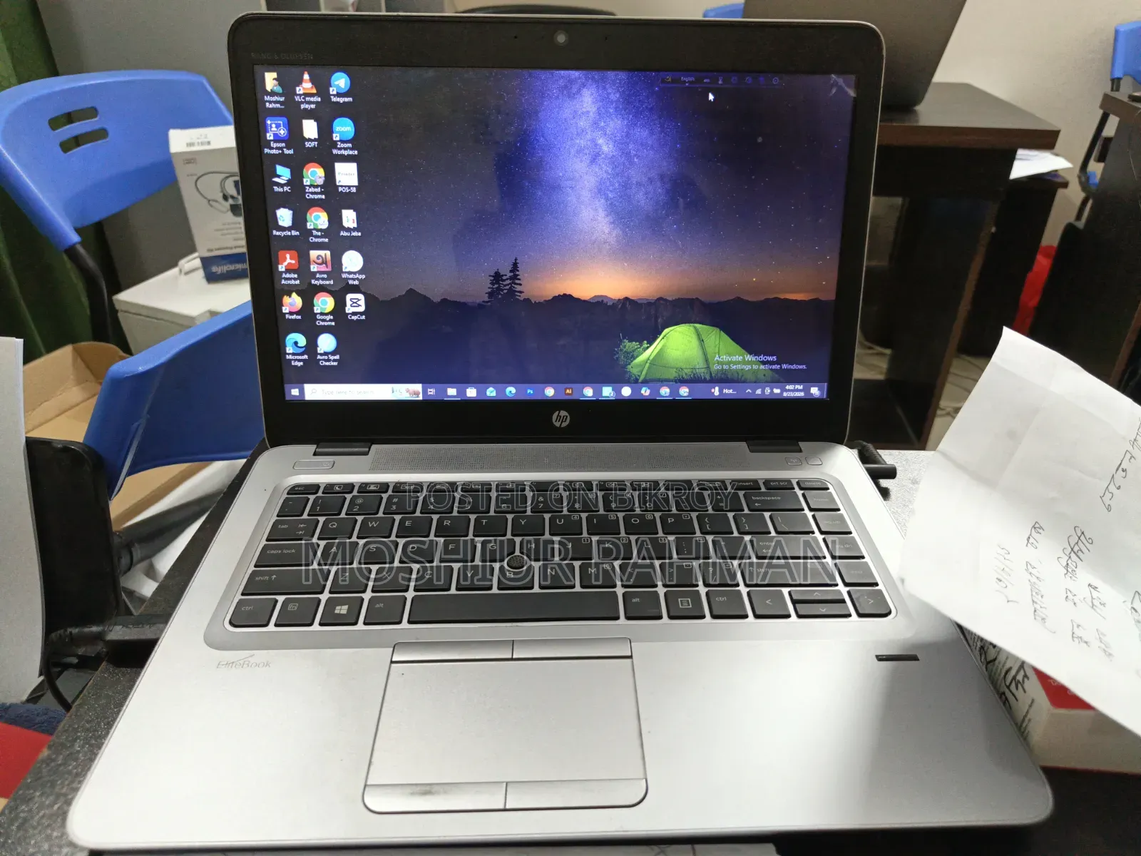 ল্যাপটপ HP EliteBook 840 G6 8GB Intel Core I7 HDD+SSD 1T