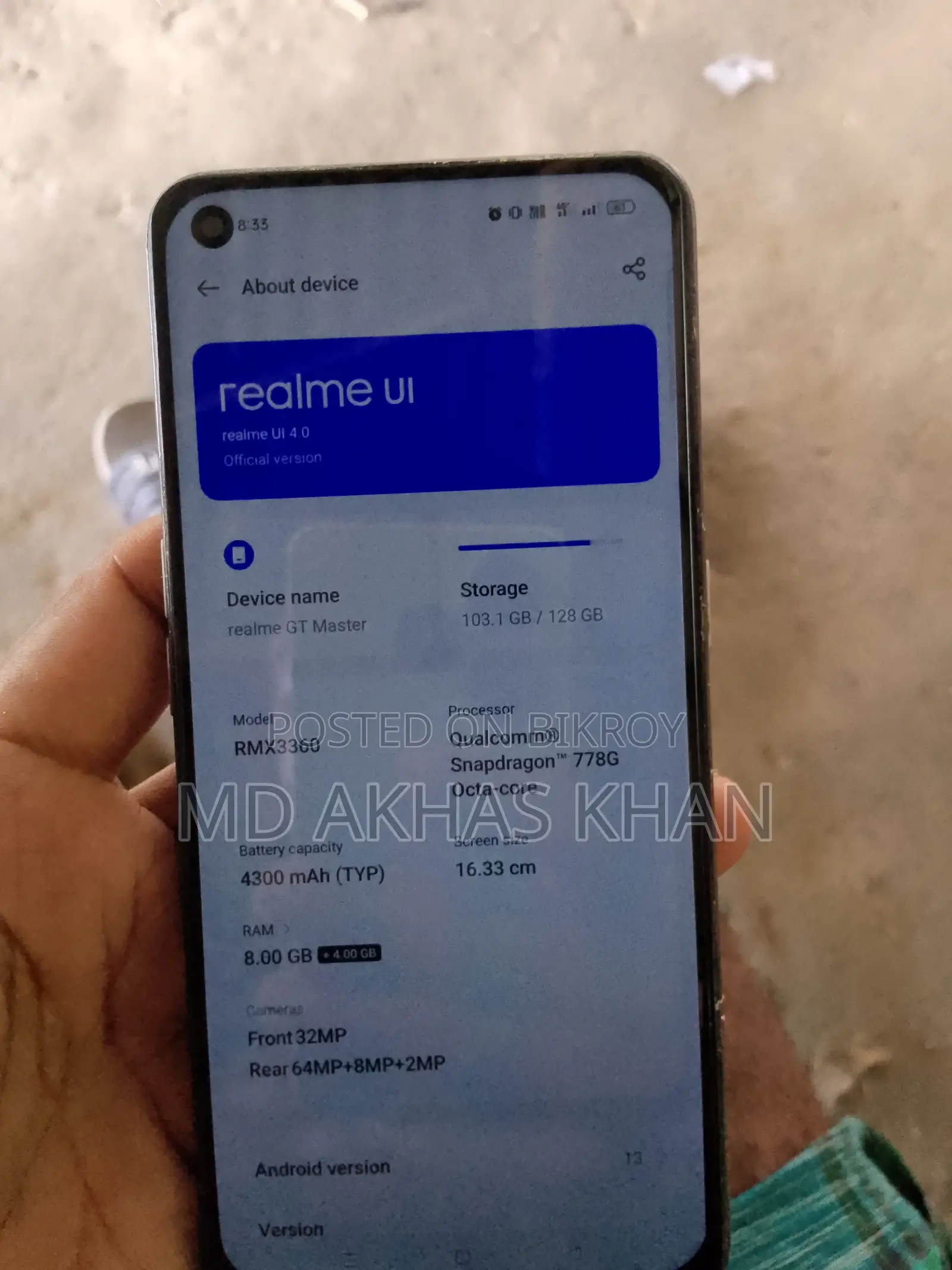 Realme GT Master Edition 128 GB Black