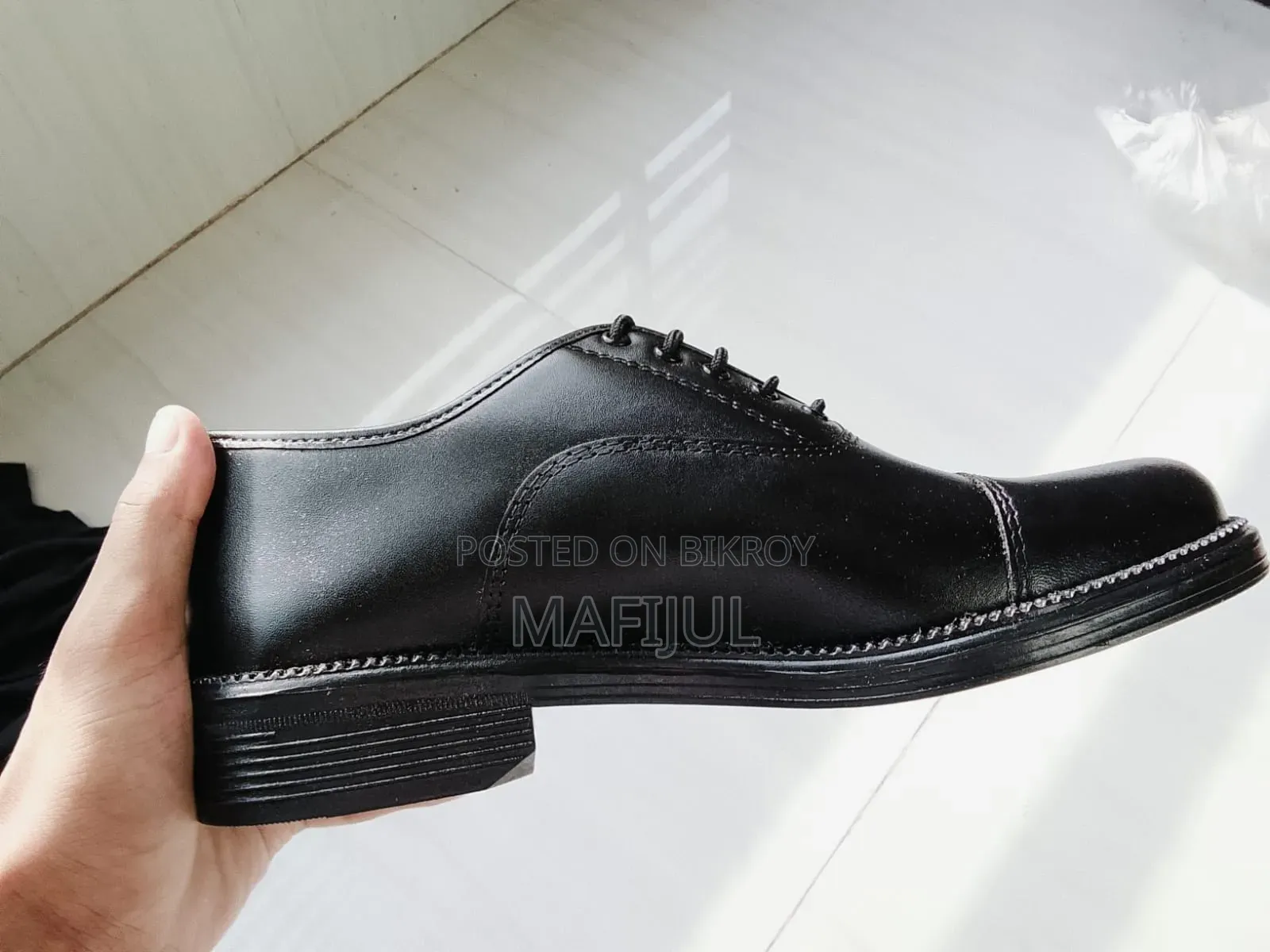 Bata Black Genuine Leather Formal Oxford Shoes - Unused With Box Tag