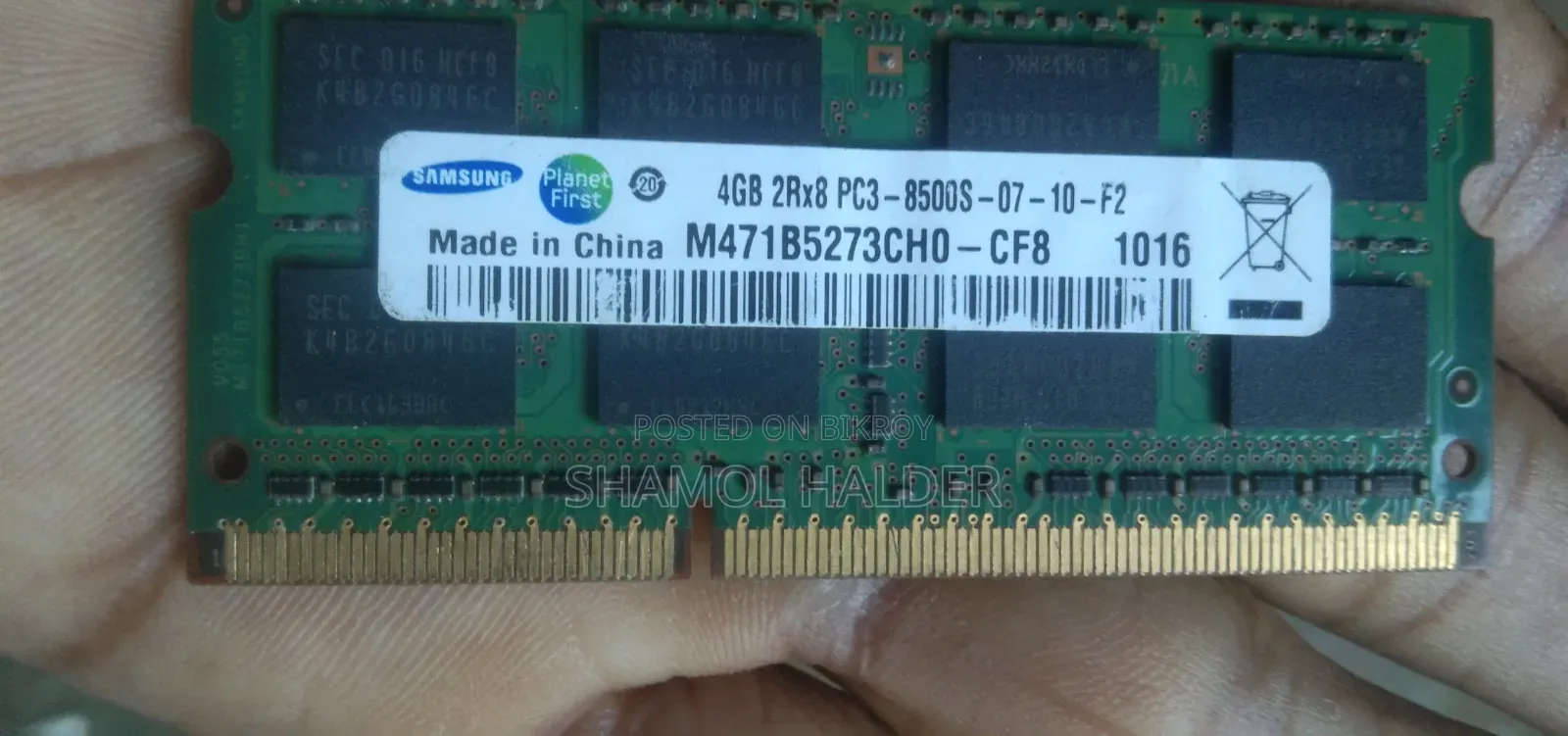 4GB Samsung Laptop RAM
