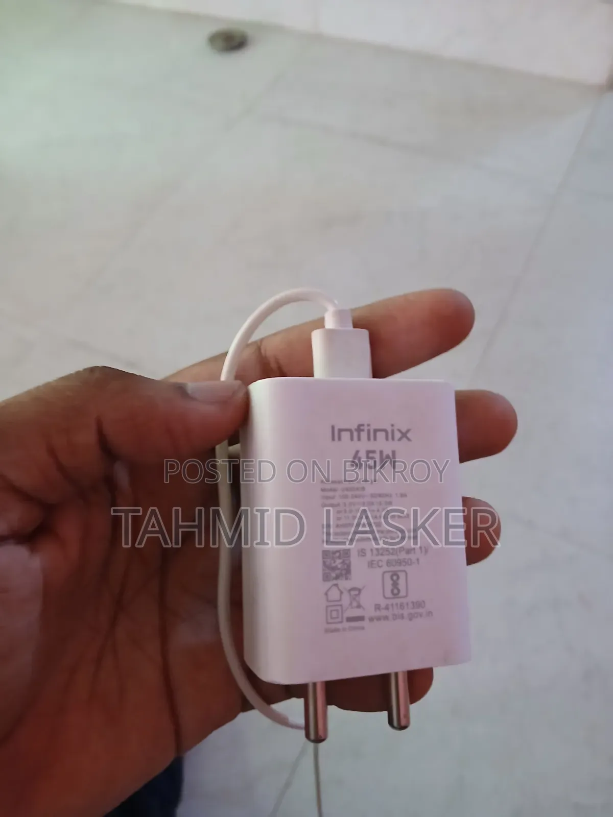 Infinix 45 Watt Original Charger Only Adapter