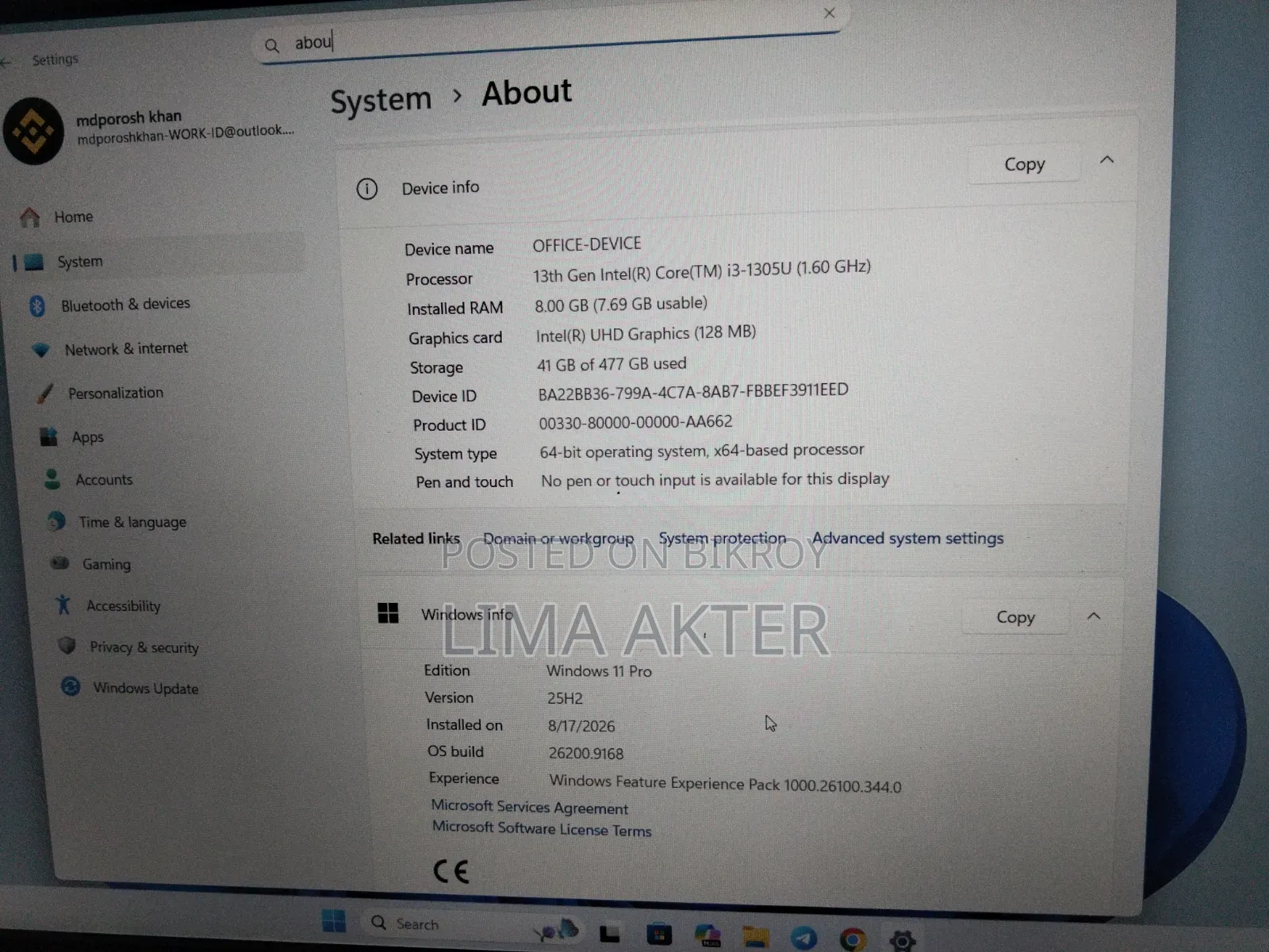 Laptop Dell Inspiron 15 8GB Intel Core i3 HDD 512GB