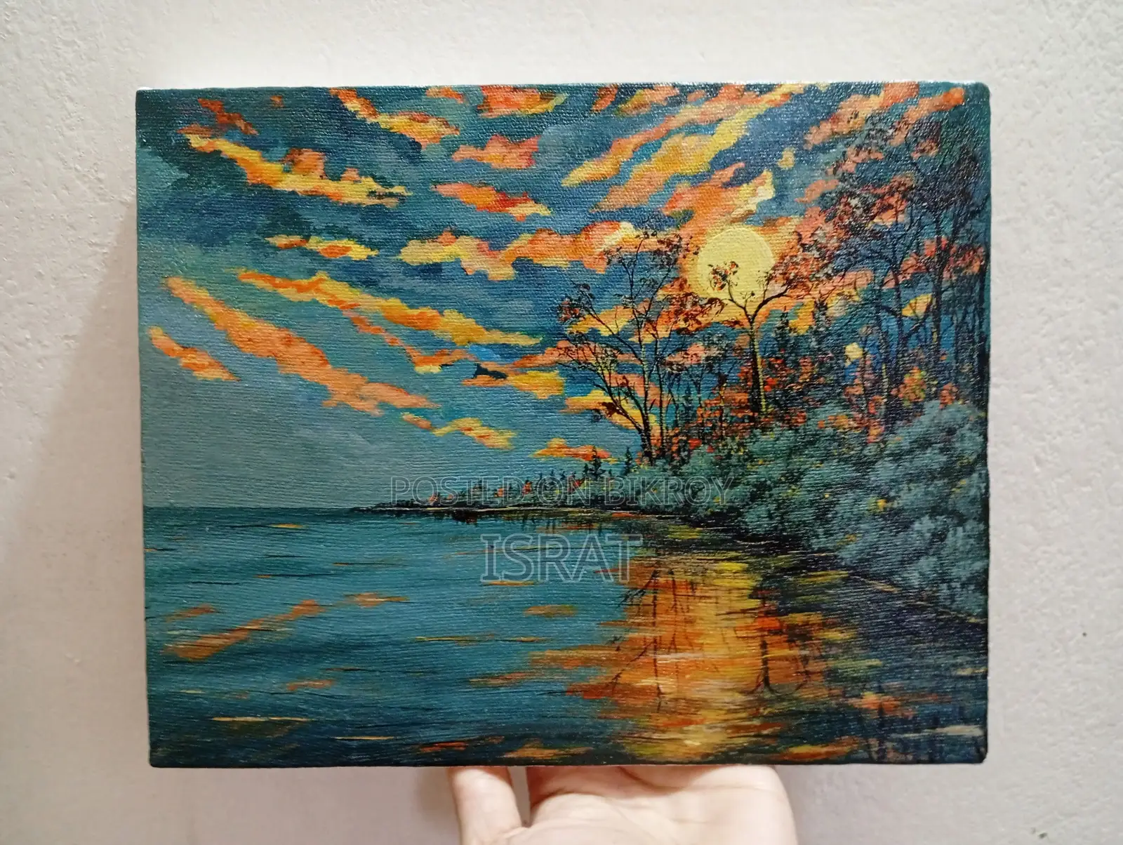 Beautiful Sunset Painting on Canvas