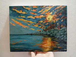 Beautiful Sunset Painting on Canvas