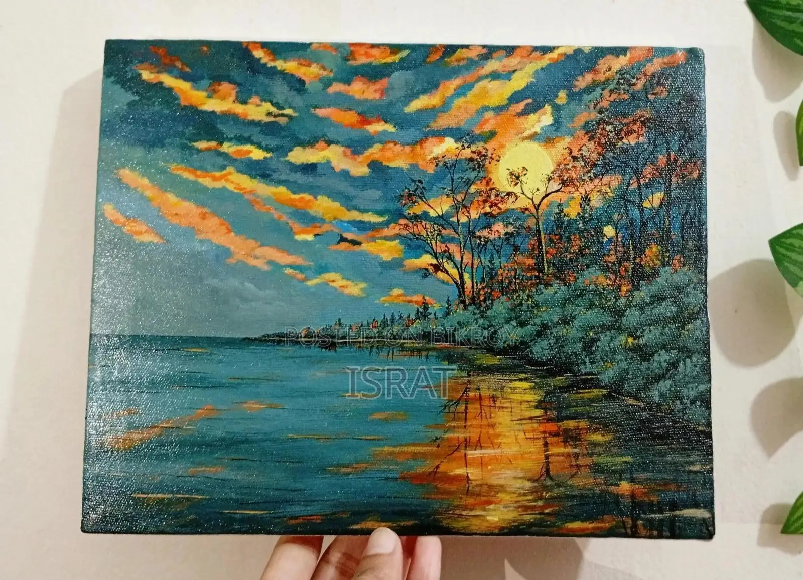 Beautiful Sunset Painting on Canvas