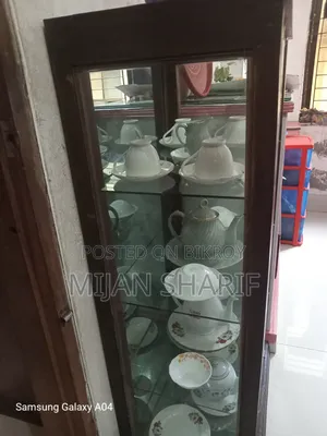 Corner Showcase Made of Teak Wood