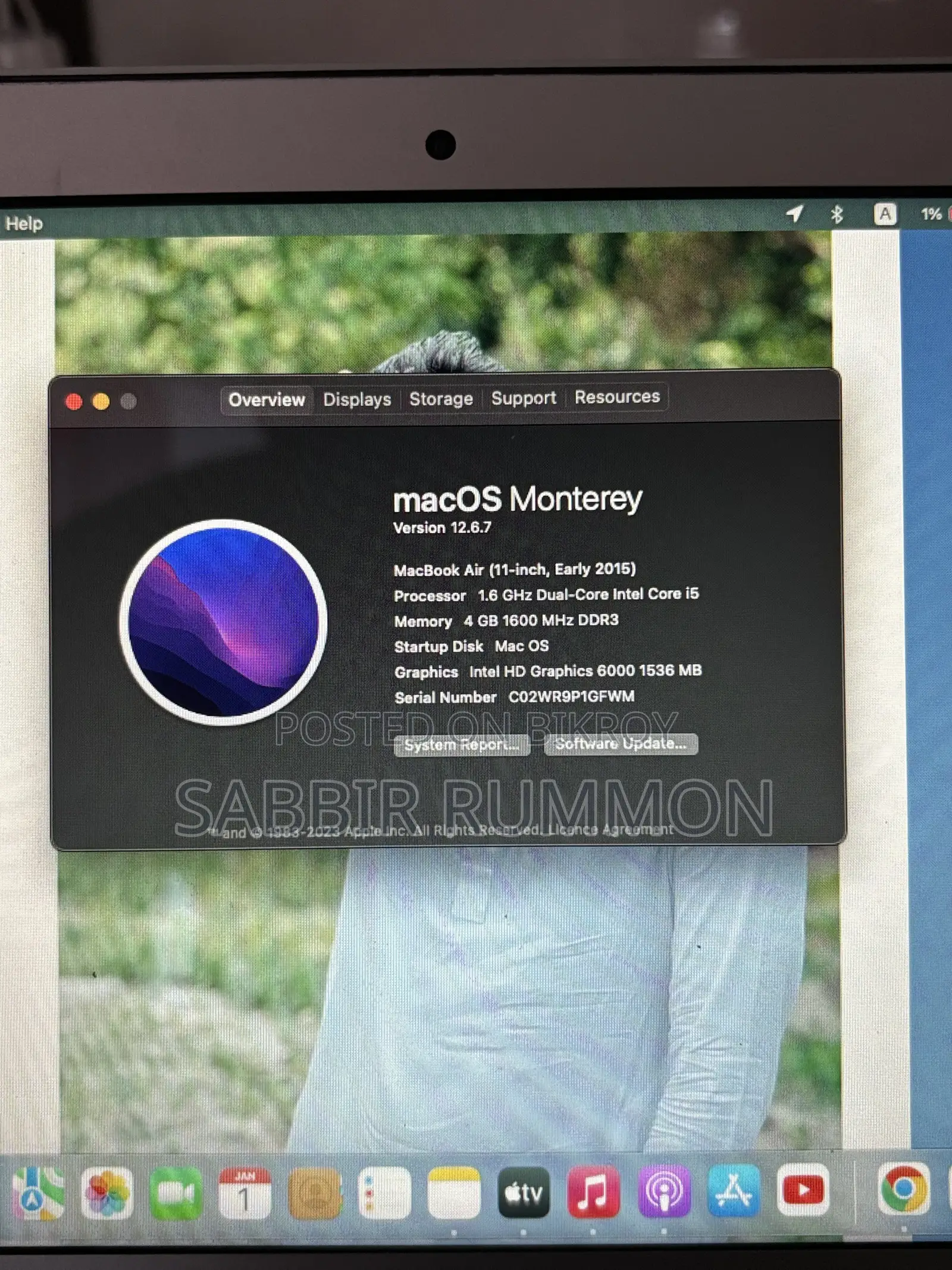 Laptop Apple MacBook 2015 4GB Intel Core I5 SSD 1T