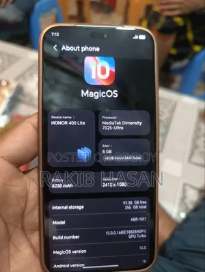 নতুন অনর ৪০০ লাইট ২৫৬ জিবি সাদা