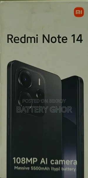 শাওমি রেডমি নোট ১৪ ফোরজি ২৫৬ জিবি কালো