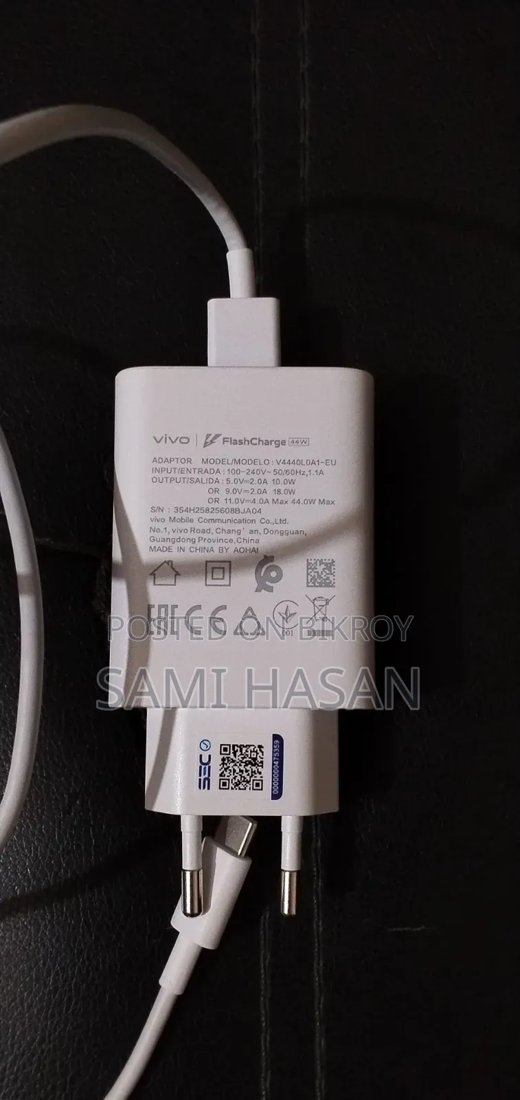 Vivo 44 Watt Brand New Charger