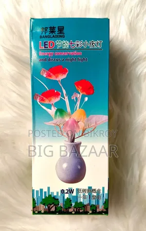 রঙিন এলইডি ফুল মাশরুম নাইট লাইট