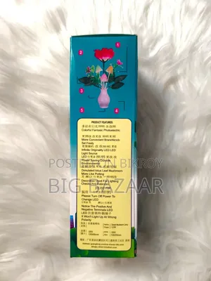 রঙিন এলইডি ফুল মাশরুম নাইট লাইট