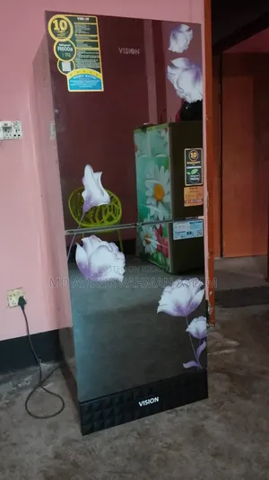 ভিশন গ্লাস ডোর বটম মাউন্ট রেফ্রিজারেটর RE-185 লিটার মিরর