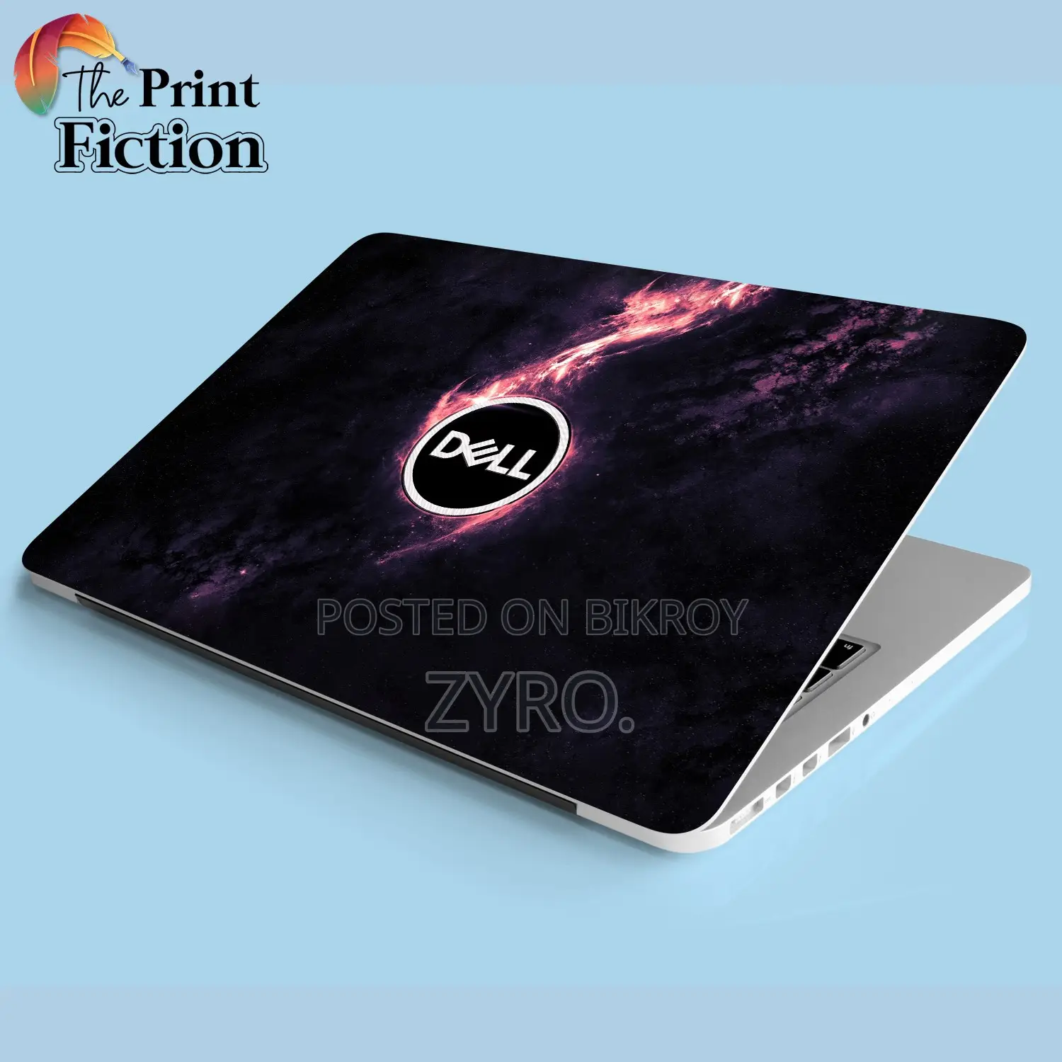 Dell Logo With Galaxy Laptop Sticker