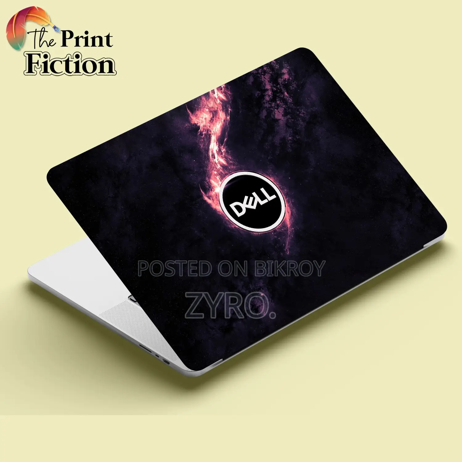 Dell Logo With Galaxy Laptop Sticker